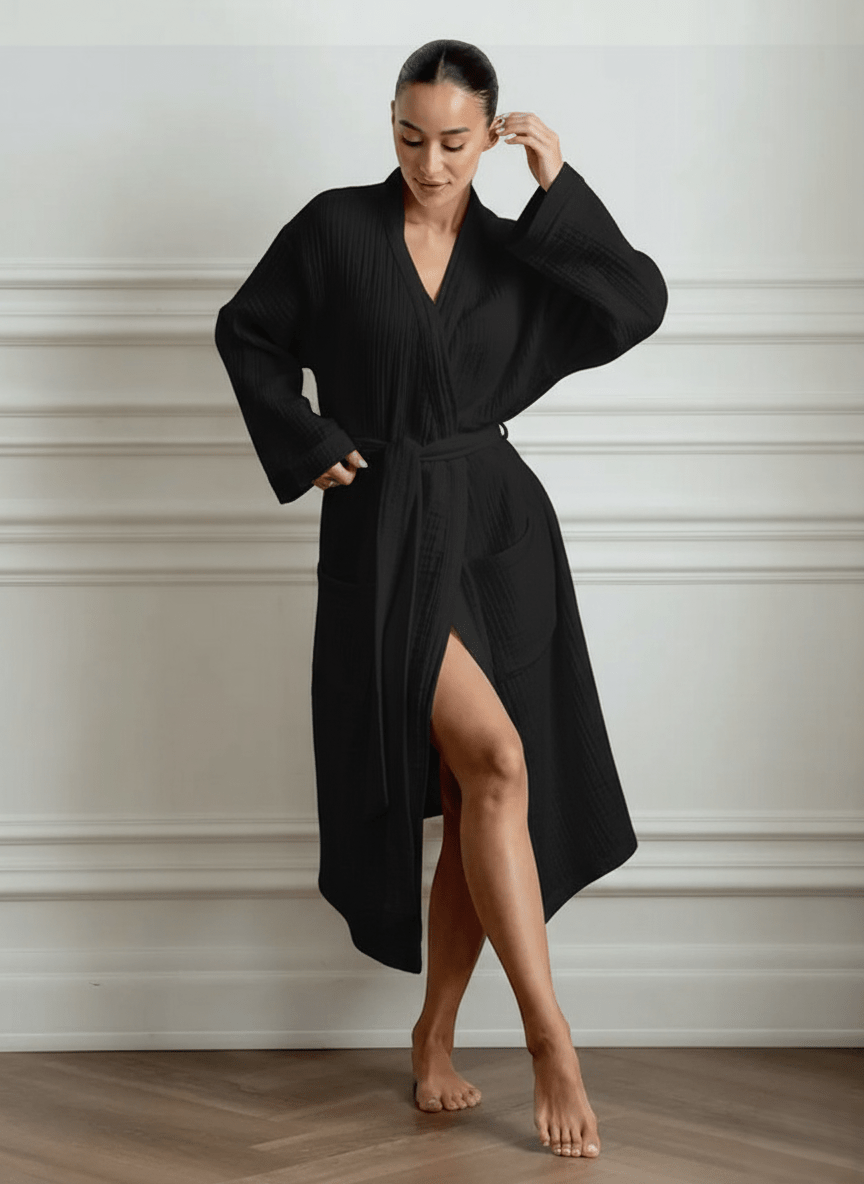 Cotton Muslin Long Robe - Bella Babe by SK