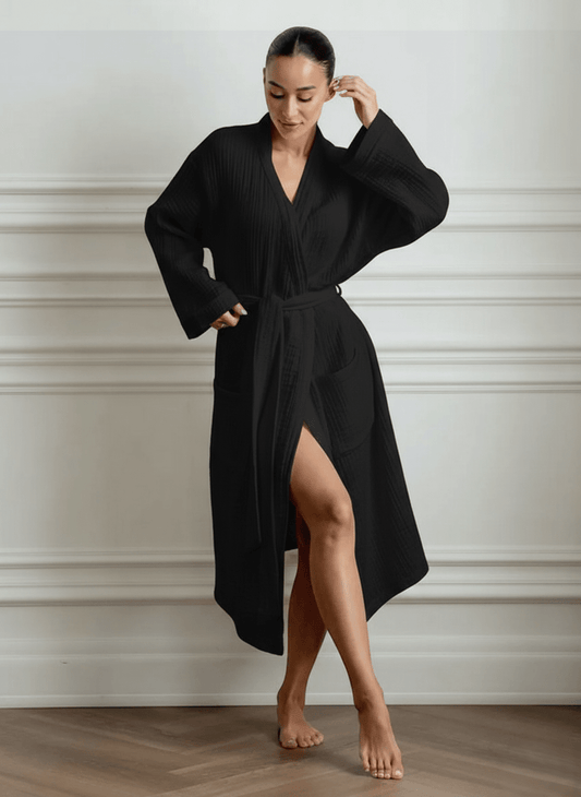 Cotton Muslin Long Robe - Bella Babe by SK
