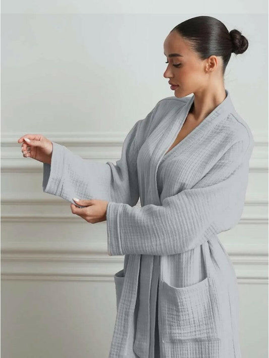 Cotton Muslin Long Robe - Bella Babe by SK