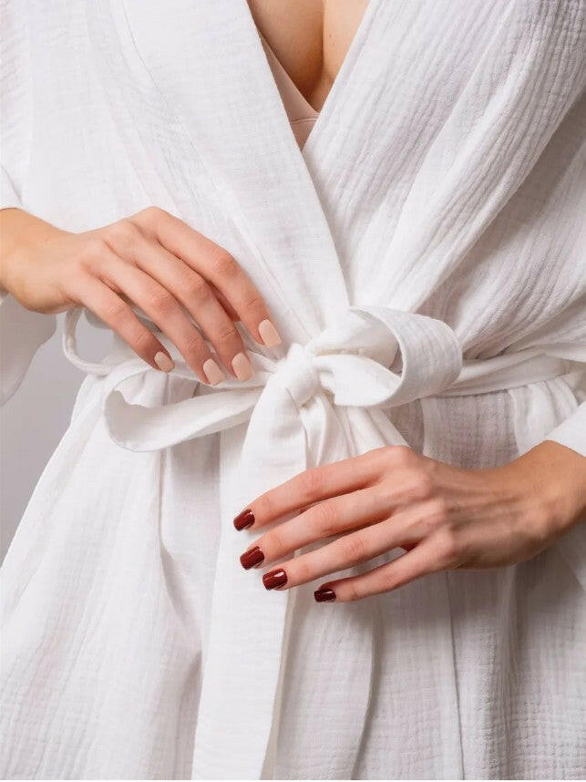 Cotton Muslin Short Robe - Bella Babe by SK