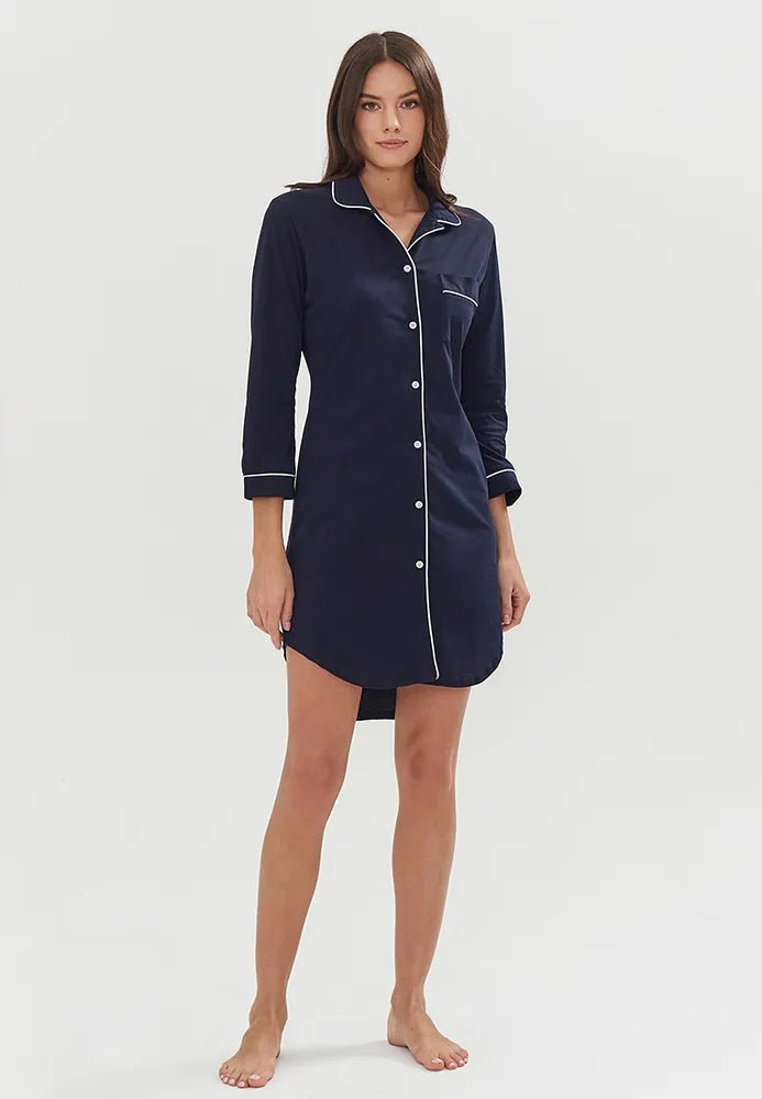 Cotton Nightshirt in Blue - Bella Babe by SK