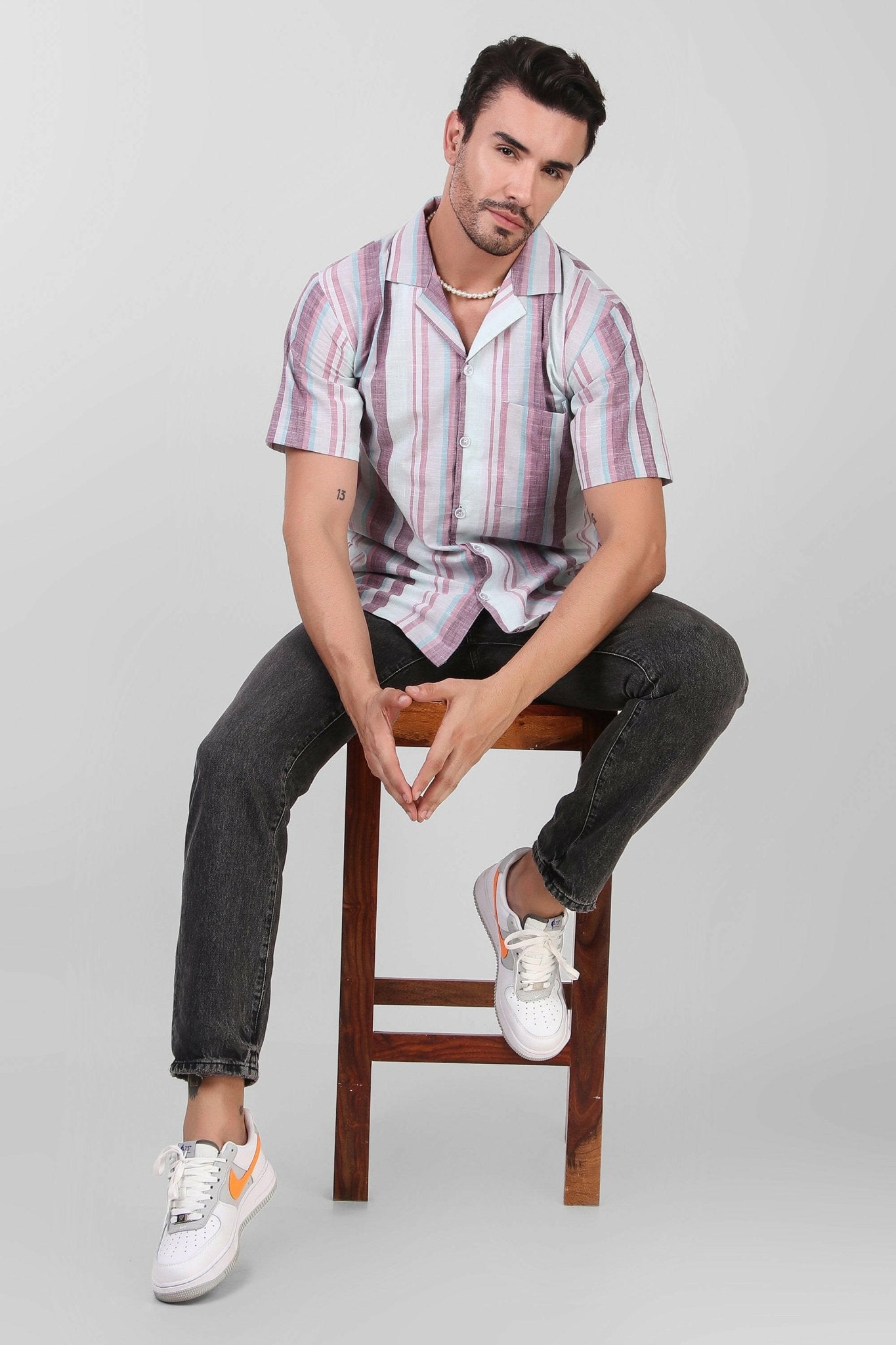 Cotton Stripe Shirt - Bella Babe by SK