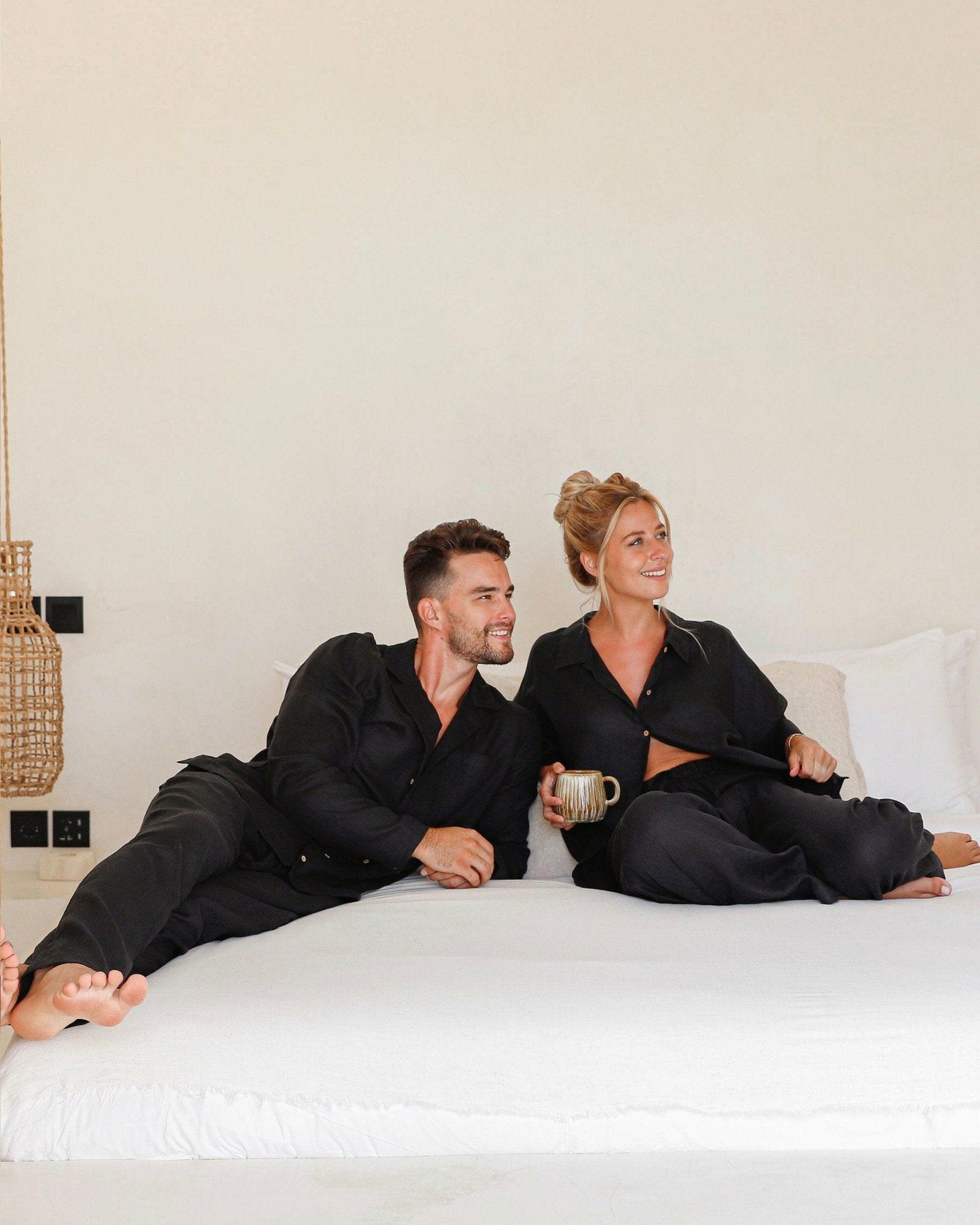 Couple Loungewear in Black - Bella Babe by SK