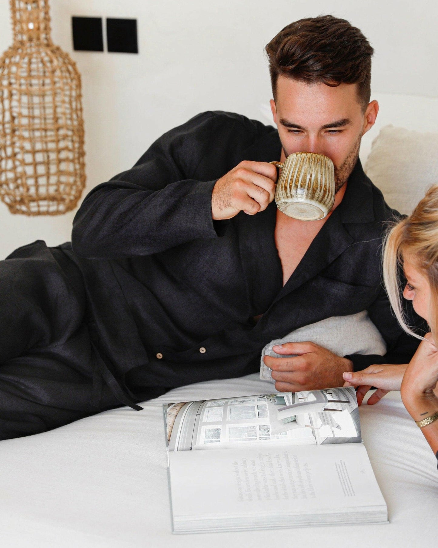 Couple Loungewear in Black - Bella Babe by SK