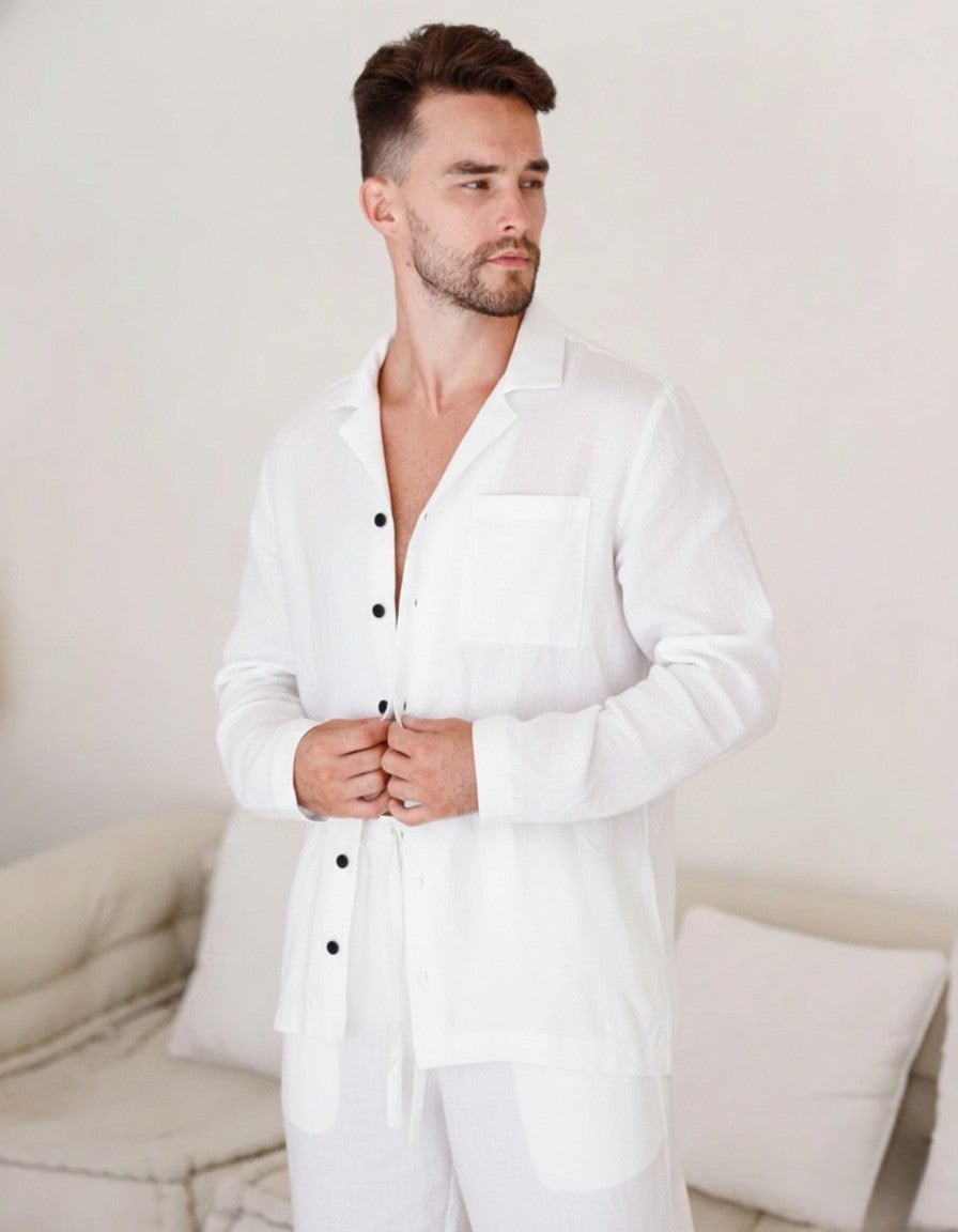 Couple Loungewear in White - Bella Babe by SK