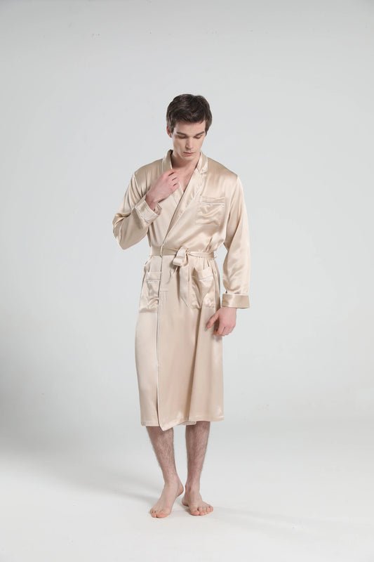 Cuban Collar Robe with Piping - Bella Babe by SK