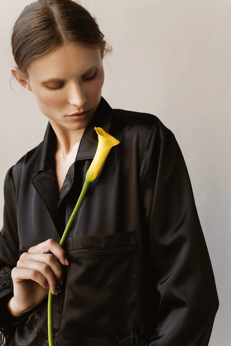 Feather Cropped Pajama Set - Bella Babe by SK