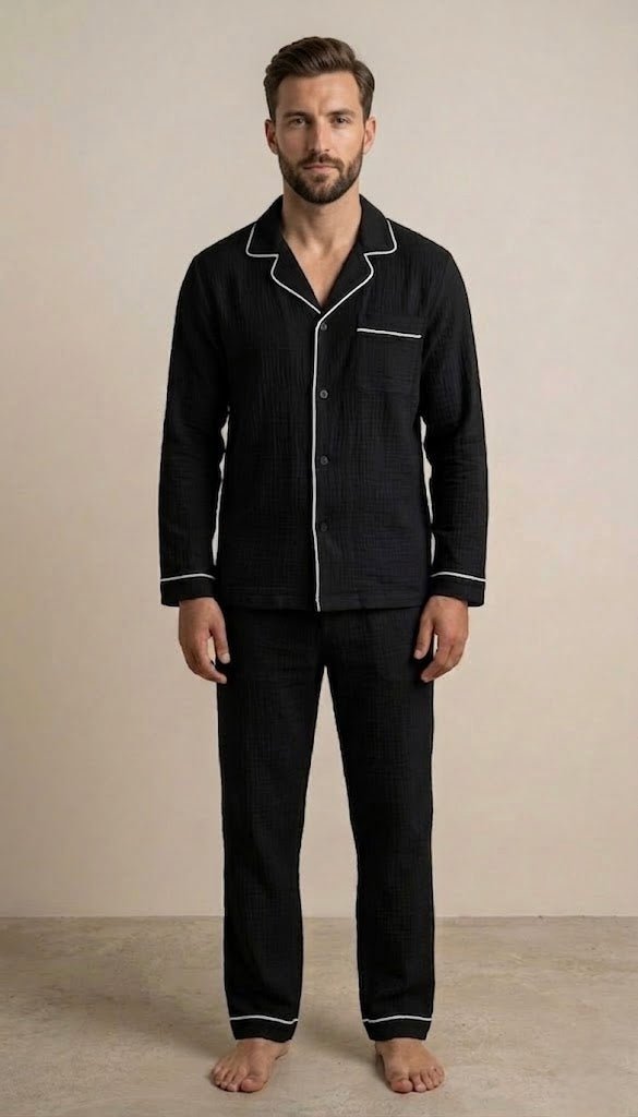 Full Sleeve Muslin Coord Set for Men - Bella Babe by SK