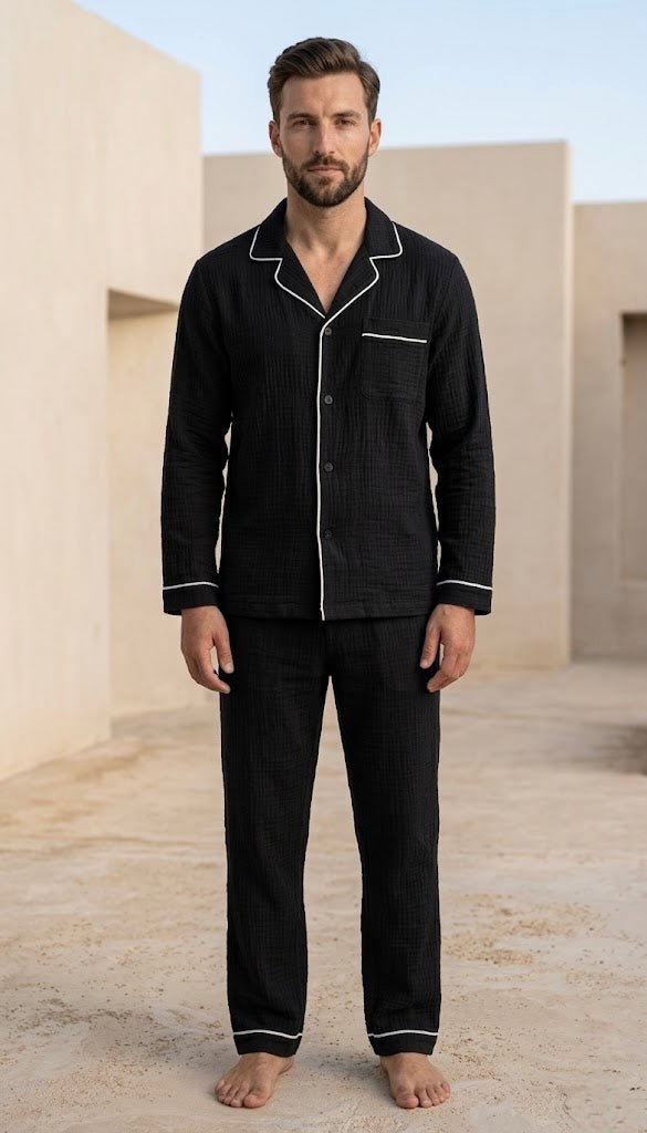 Full Sleeve Muslin Coord Set for Men - Bella Babe by SK