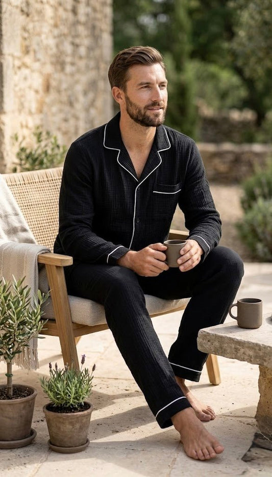 Full Sleeve Muslin Coord Set for Men - Bella Babe by SK