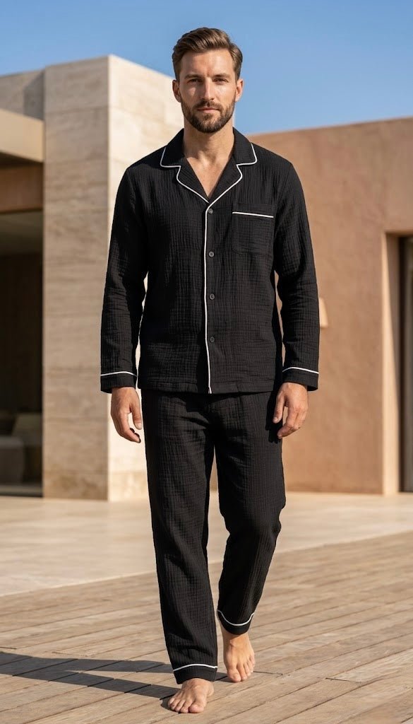 Full Sleeve Muslin Coord Set for Men - Bella Babe by SK