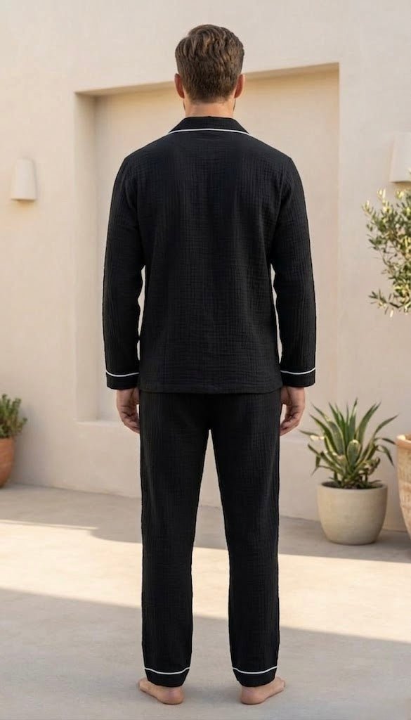 Full Sleeve Muslin Coord Set for Men - Bella Babe by SK