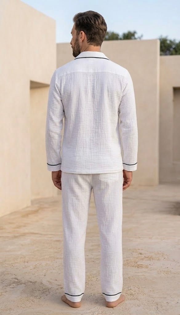 Full Sleeve Muslin Coord Set for Men - Bella Babe by SK