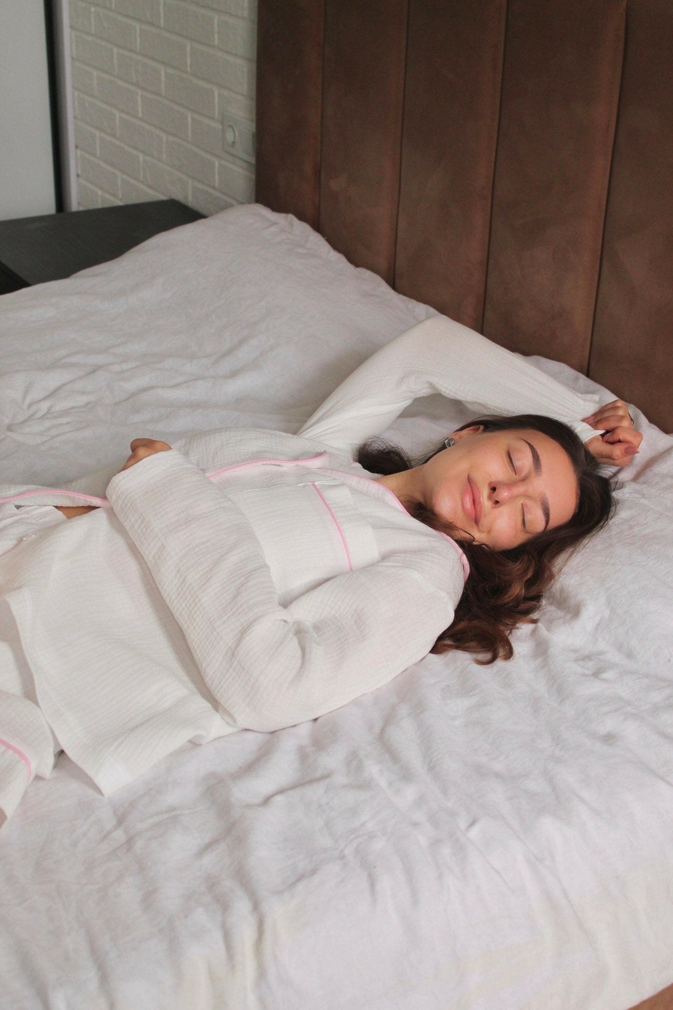 Full Sleeve Shorts Set in Muslin - Bella Babe by SK