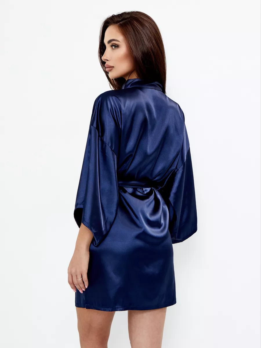Hot Girl Mini Robe in Navy - Bella Babe by SK