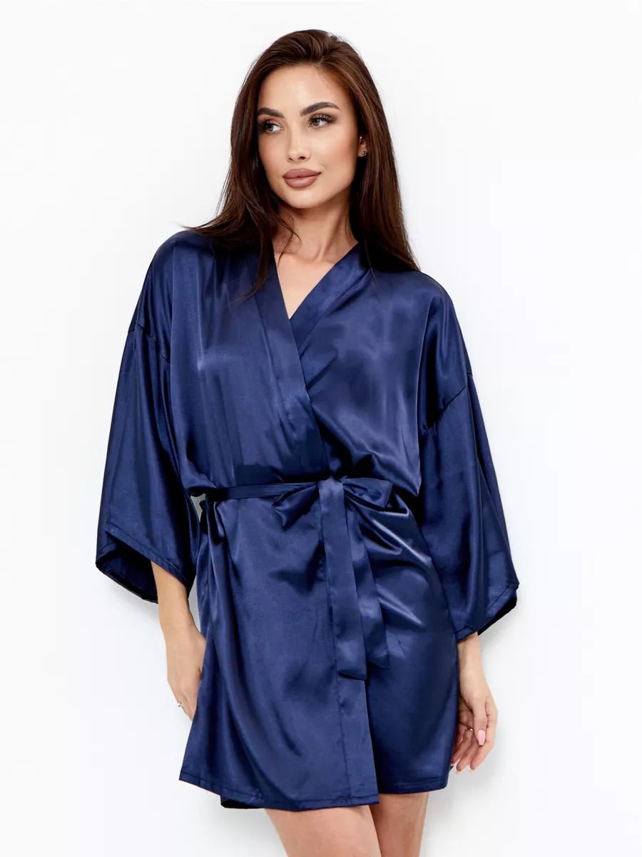 Hot Girl Mini Robe in Navy - Bella Babe by SK