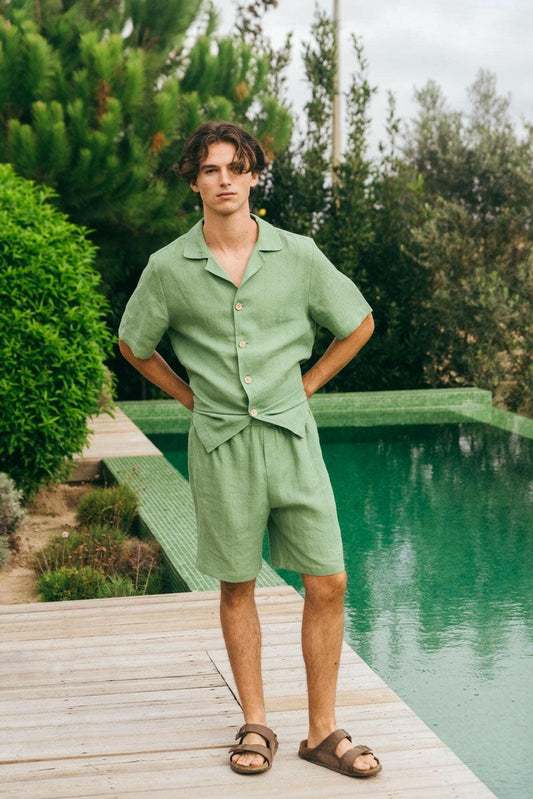 Cotton Coords in Sage Green.