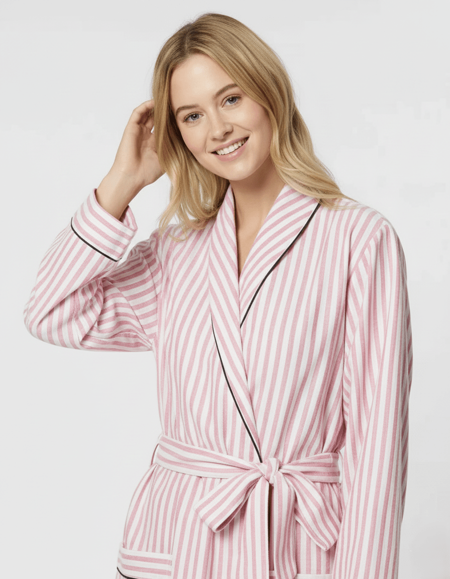 Long Robe in Cotton for Women | Breathable Comfortable Homewear - Bella Babe by SK