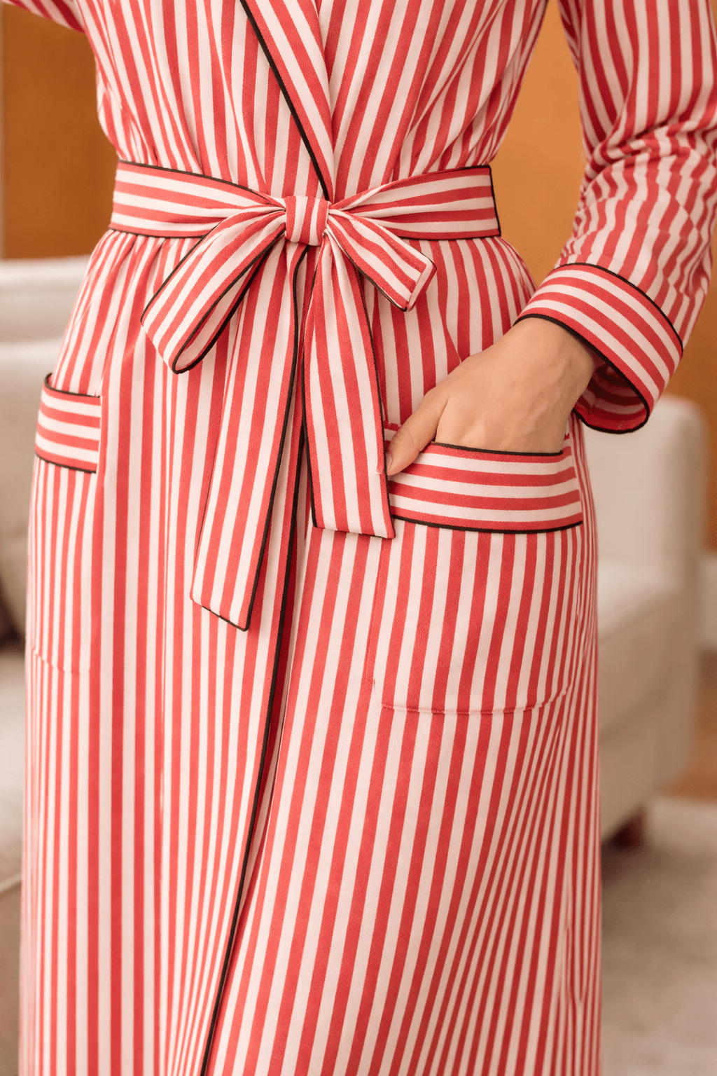 Long Robe in Cotton for Women | Breathable Comfortable Homewear - Bella Babe by SK