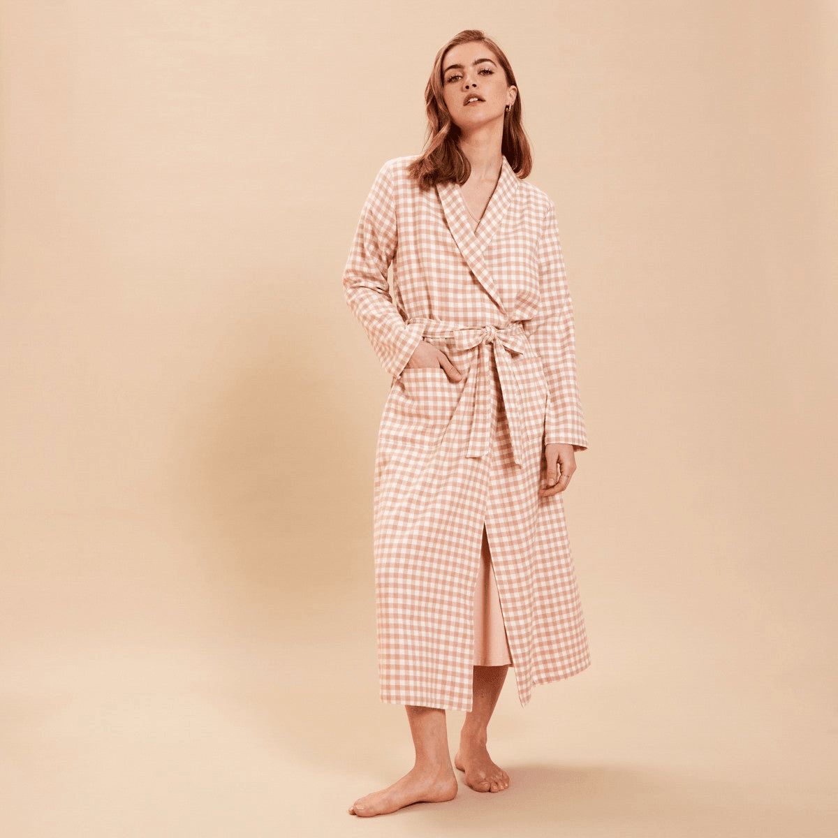 Long Robe in Cotton for Women | Breathable Comfortable Homewear - Bella Babe by SK