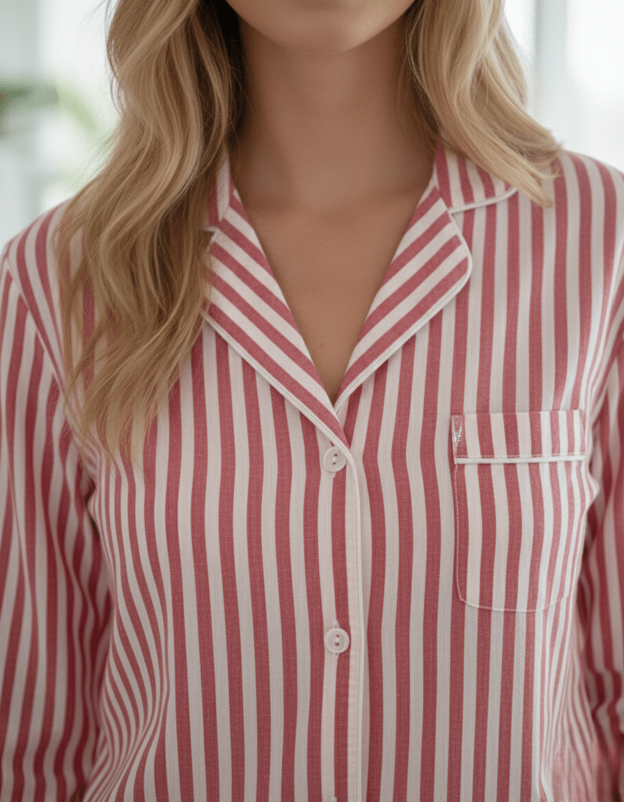 Loungewear Set in Stripe 100% Cotton - Bella Babe by SK
