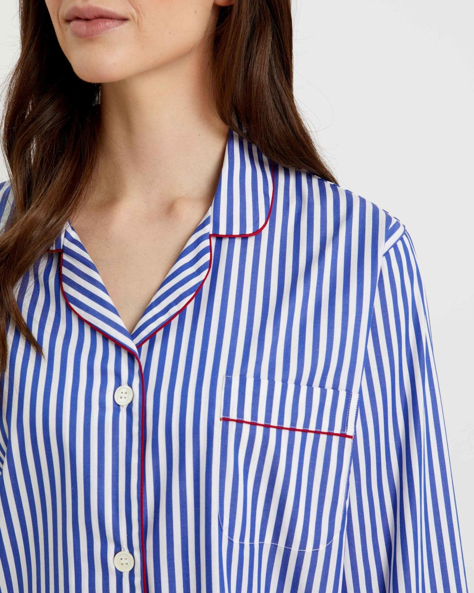 Loungewear Set Oxford Stripe 100% Cotton - Bella Babe by SK