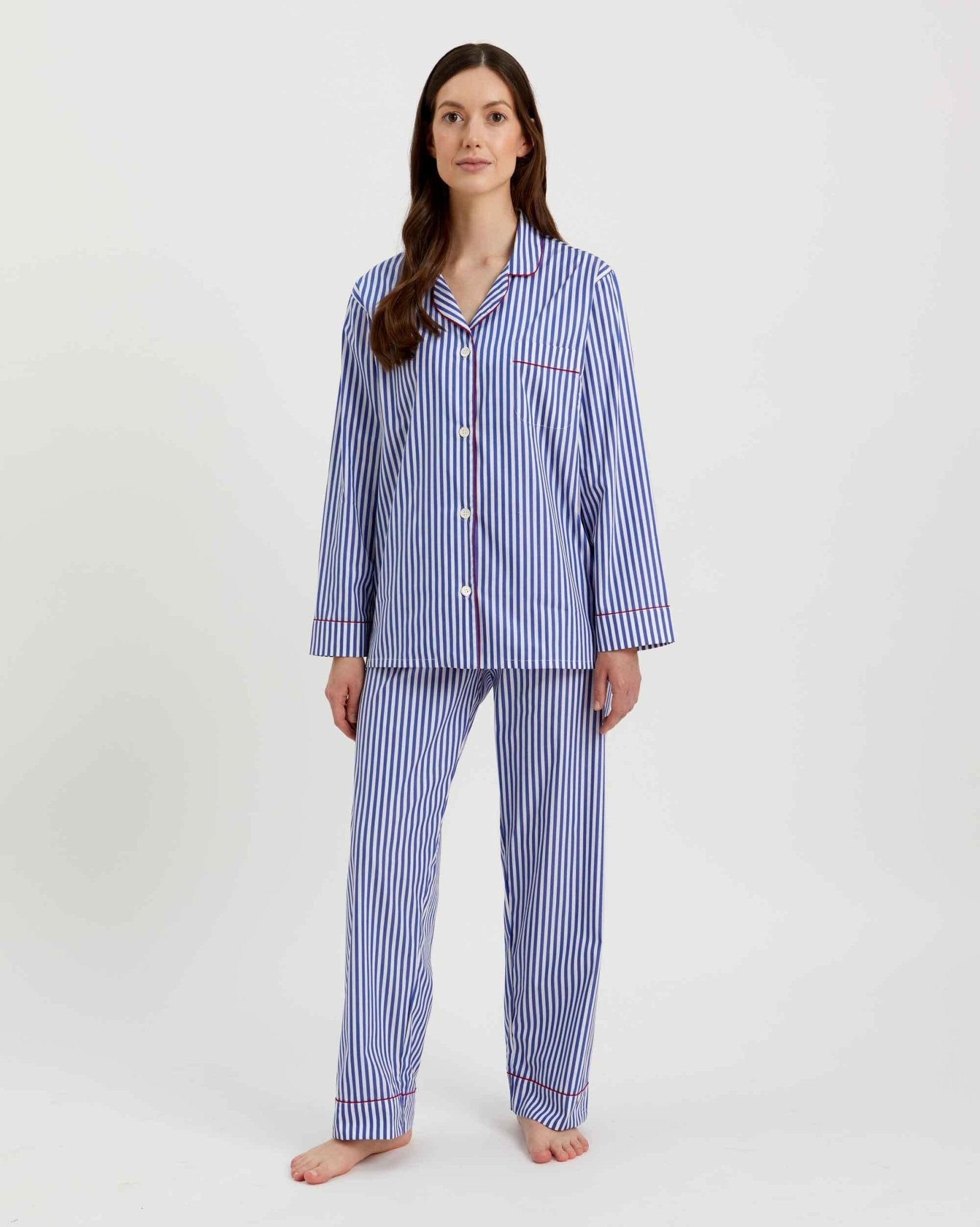 Loungewear Set Oxford Stripe 100% Cotton - Bella Babe by SK
