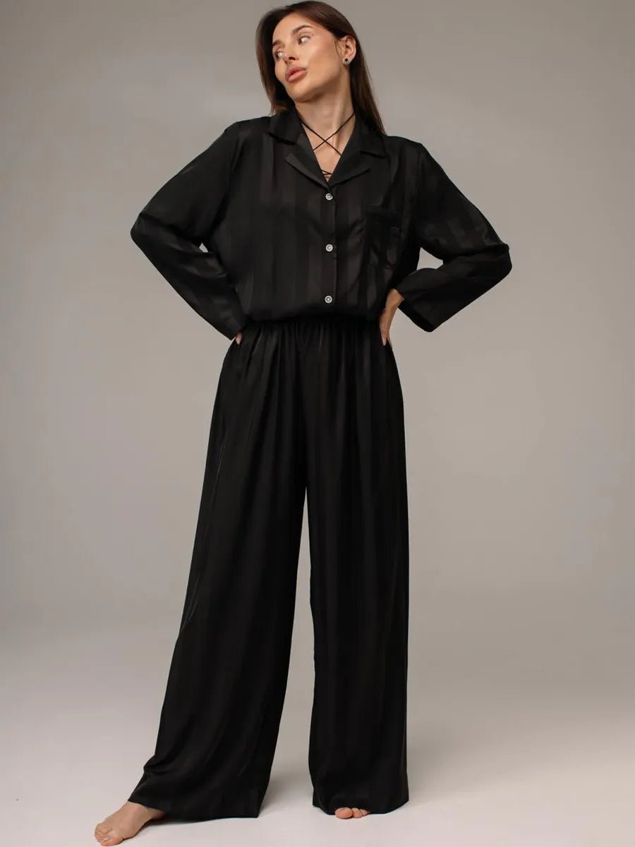 Loungewear Set Satin Textured - Bella Babe by SK