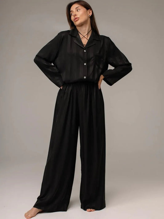 Loungewear Set Satin Textured - Bella Babe by SK