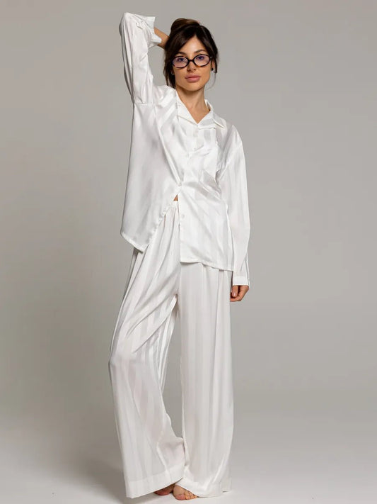 Loungewear Set Satin Textured - Bella Babe by SK