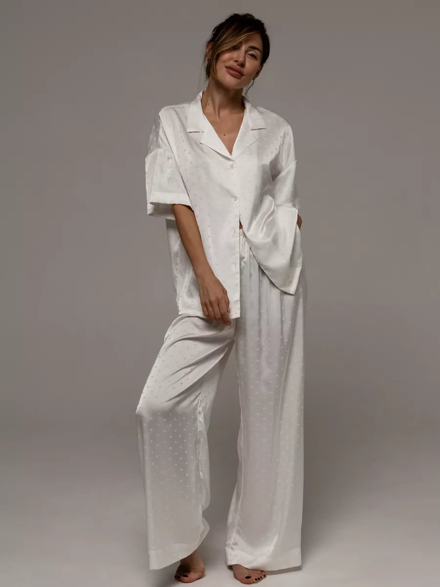 Loungewear Set Satin Textured - Bella Babe by SK