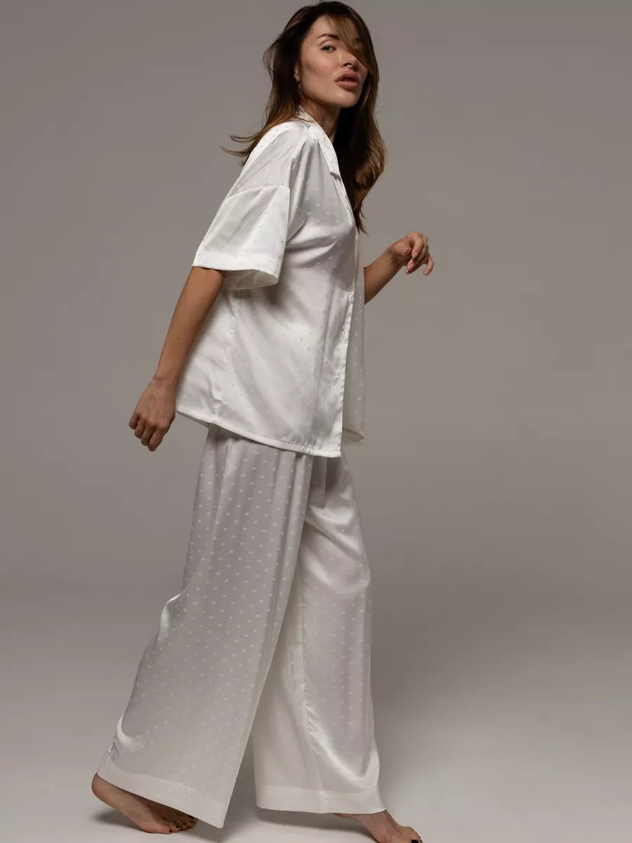 Loungewear Set Satin Textured - Bella Babe by SK