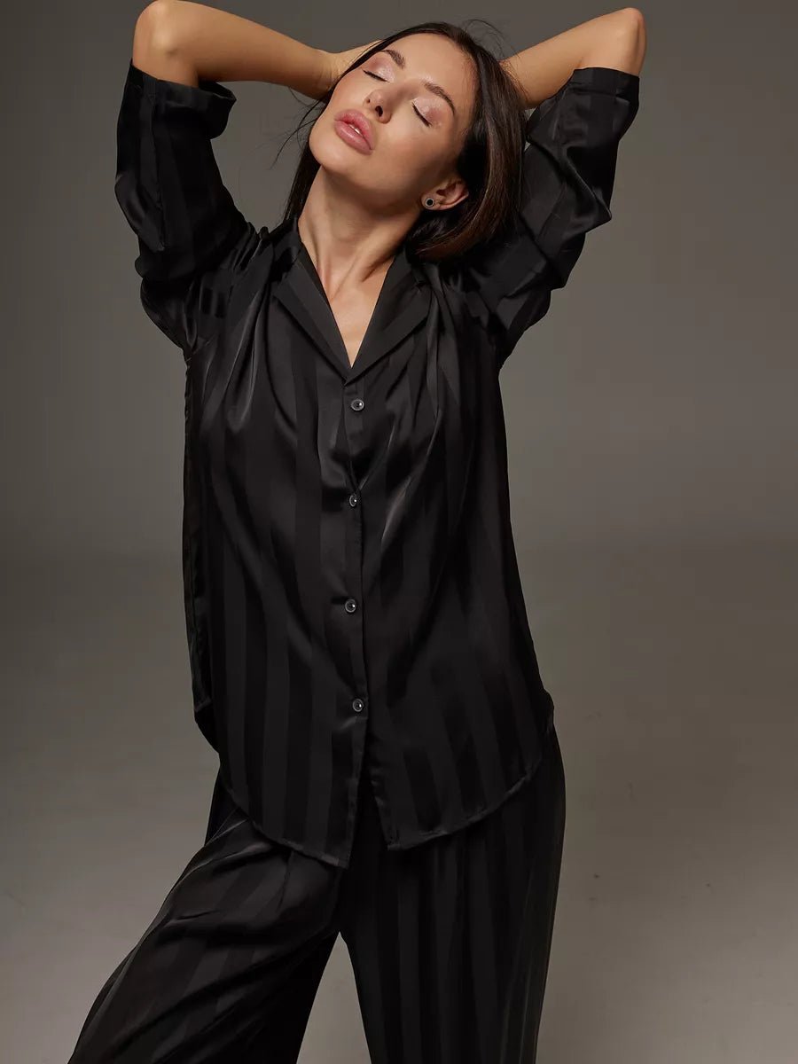 Loungewear Set Satin Textured - Bella Babe by SK