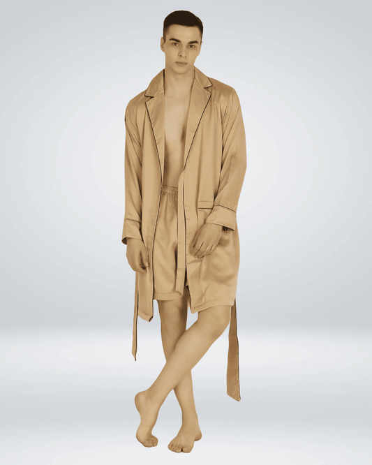 Luxe Satin Robe with Shorts - Bella Babe by SK