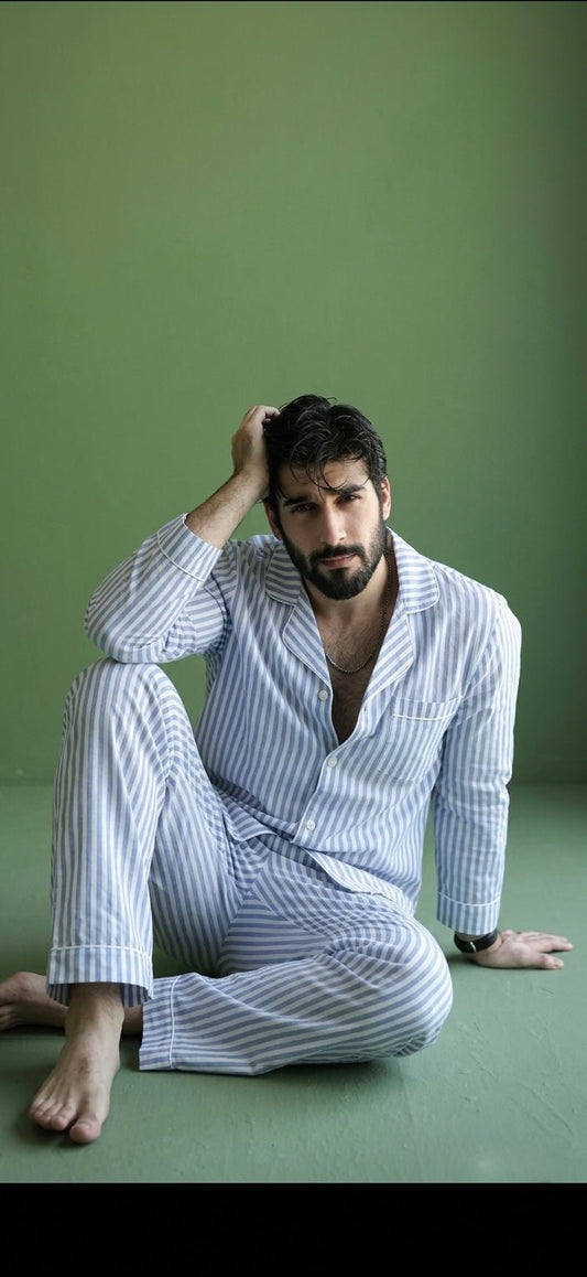 Men Coords in 100% Cotton Pajama Set – Comfortable Breathable Set - Bella Babe by SK