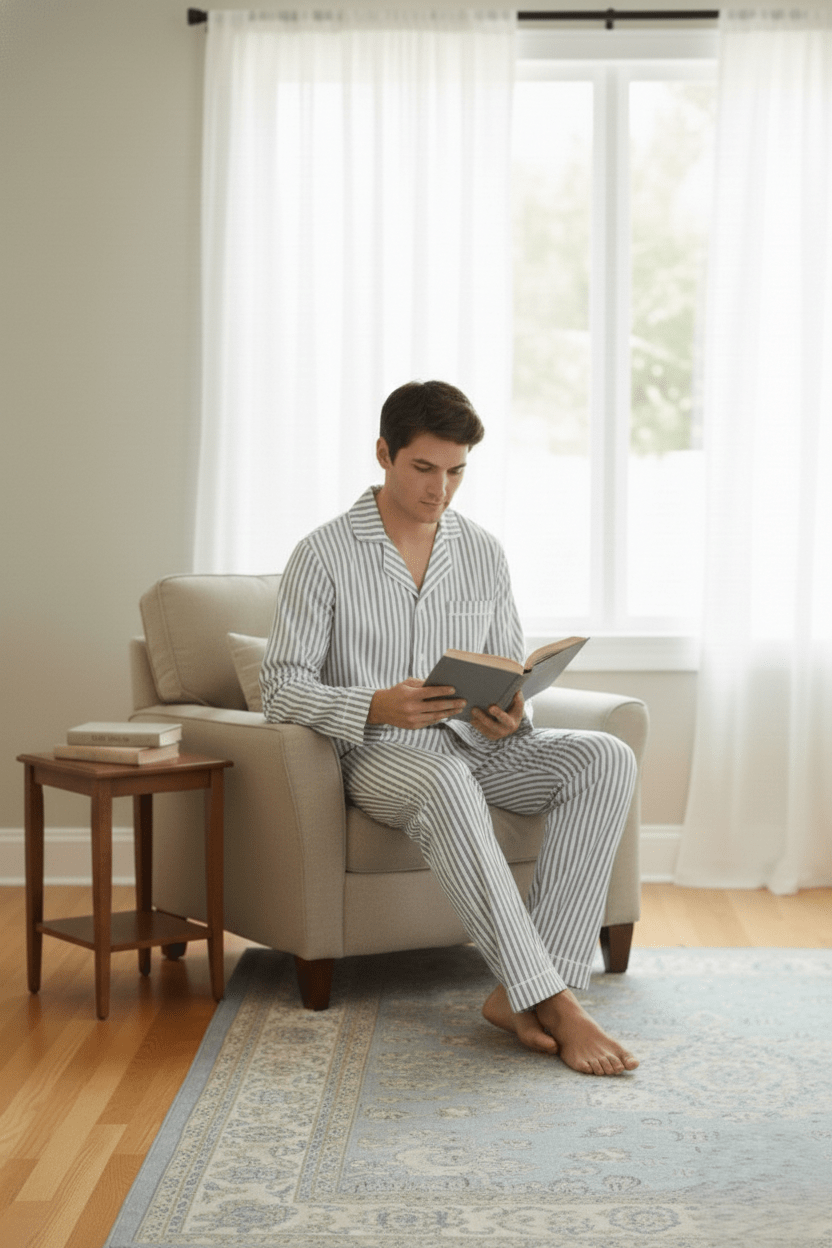 Men Nightsuit in 100% Cotton - Bella Babe by SK