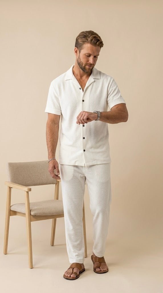 Men’s 100% Cotton Nightsuit Set – Soft Stretch Half Sleeve Co - ord Pajama Set for Summer | Luxury Comfortable Men Nightwear - Bella Babe by SK
