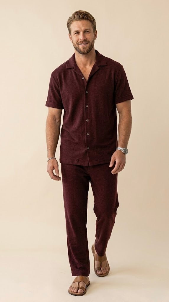Men’s 100% Cotton Nightsuit Set – Soft Stretch Half Sleeve Co - ord Pajama Set for Summer | Luxury Comfortable Men Nightwear - Bella Babe by SK