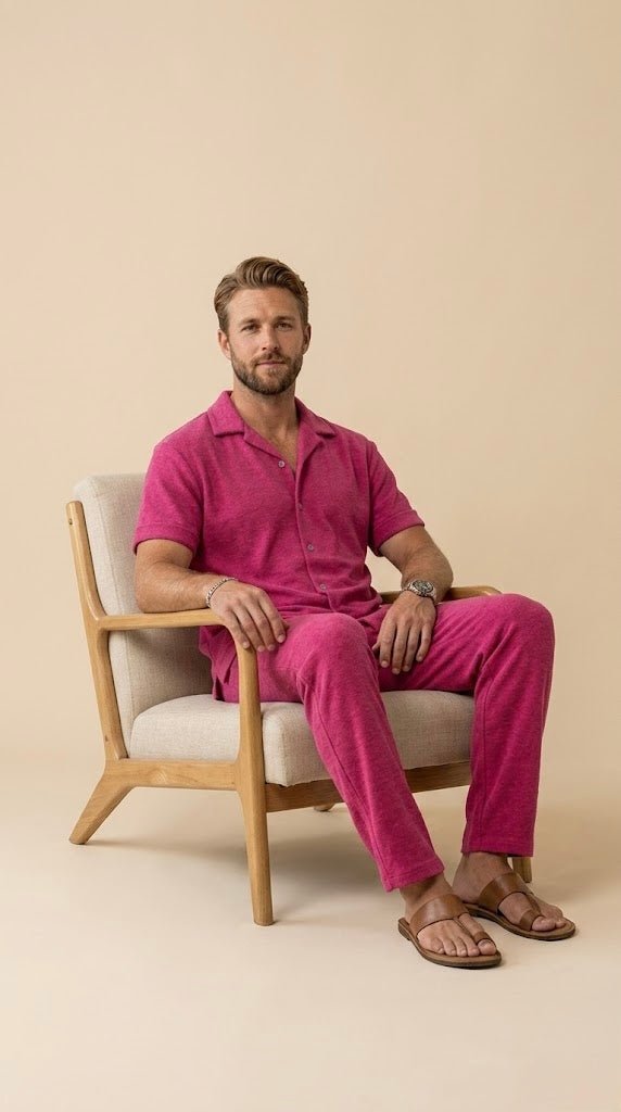 Men’s 100% Cotton Nightsuit Set – Soft Stretch Half Sleeve Co - ord Pajama Set for Summer | Luxury Comfortable Men Nightwear - Bella Babe by SK