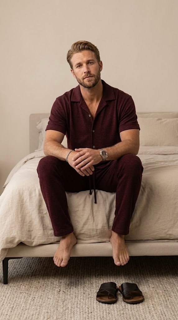 Men’s 100% Cotton Nightsuit Set – Soft Stretch Half Sleeve Co - ord Pajama Set for Summer | Luxury Comfortable Men Nightwear - Bella Babe by SK
