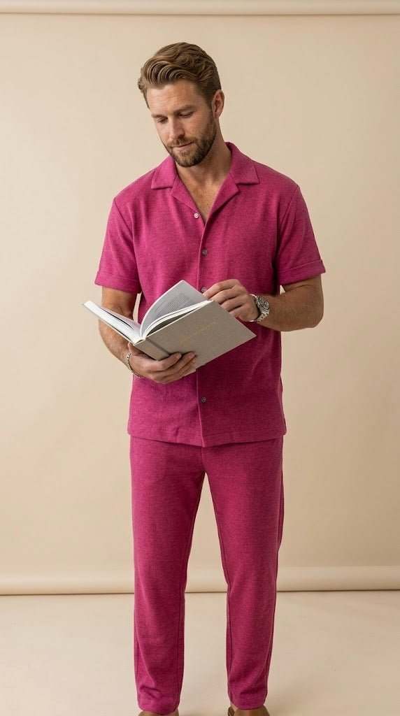 Men’s 100% Cotton Nightsuit Set – Soft Stretch Half Sleeve Co - ord Pajama Set for Summer | Luxury Comfortable Men Nightwear - Bella Babe by SK