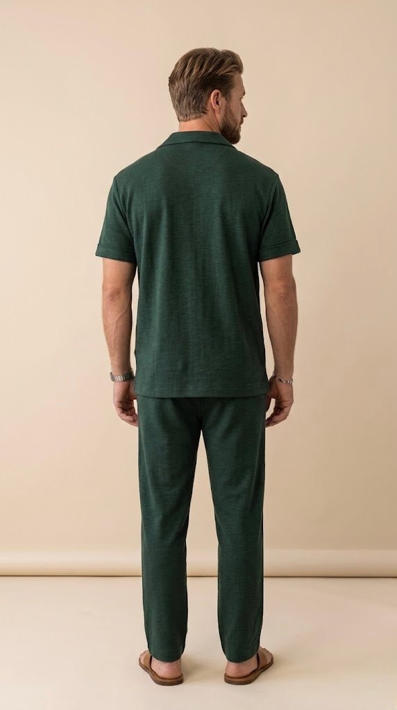 Men’s 100% Cotton Nightsuit Set – Soft Stretch Half Sleeve Co - ord Pajama Set for Summer | Luxury Comfortable Men Nightwear - Bella Babe by SK
