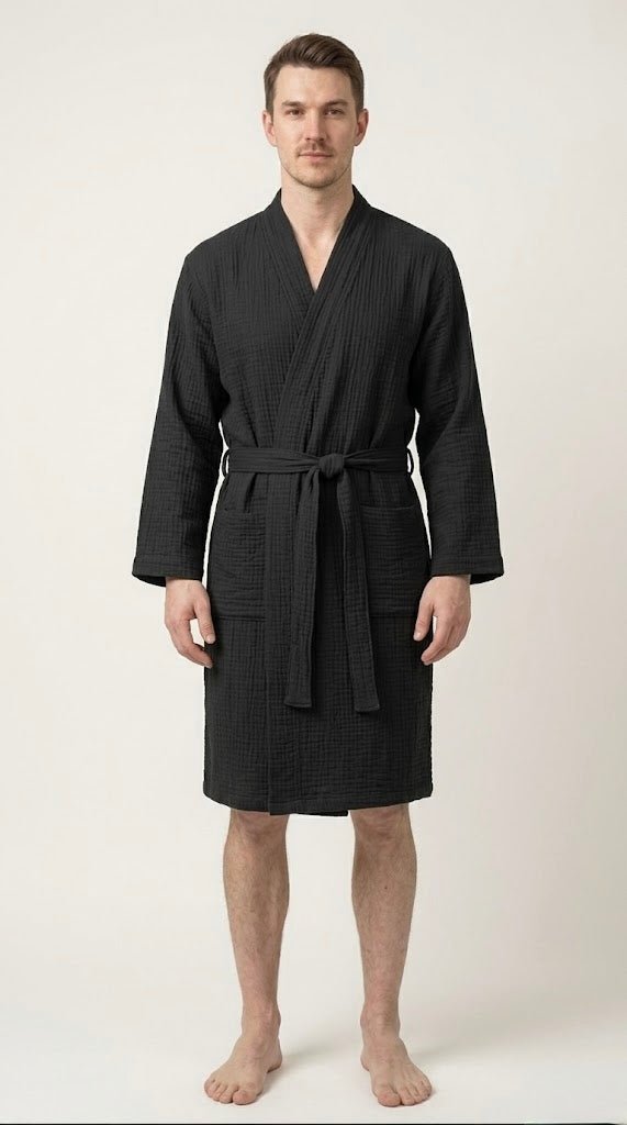 Men’s Muslin Robe in 100% Cotton - Bella Babe by SK