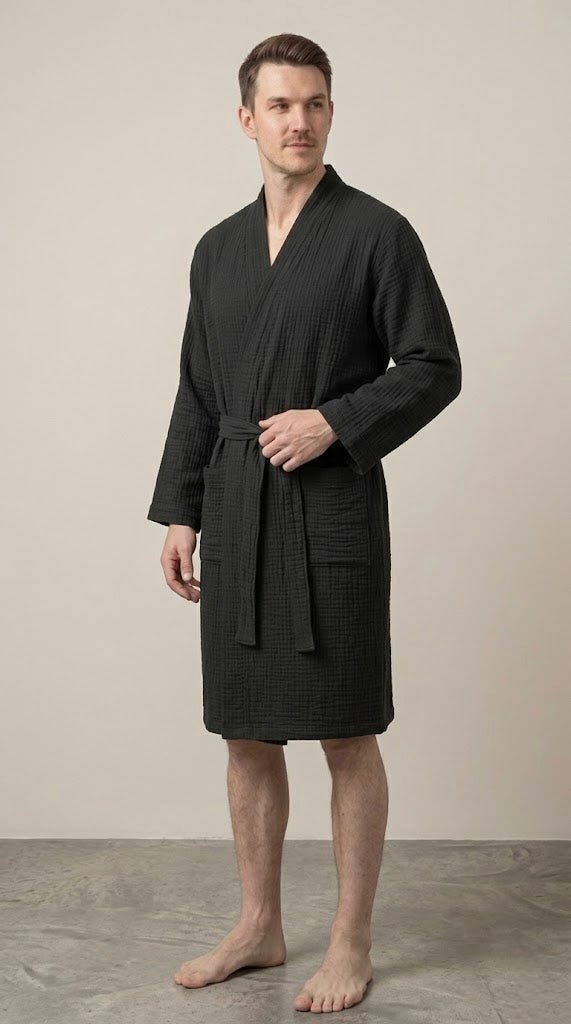 Men’s Muslin Robe in 100% Cotton - Bella Babe by SK