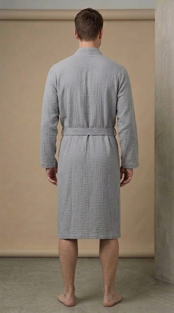 Men’s Muslin Robe in 100% Cotton - Bella Babe by SK