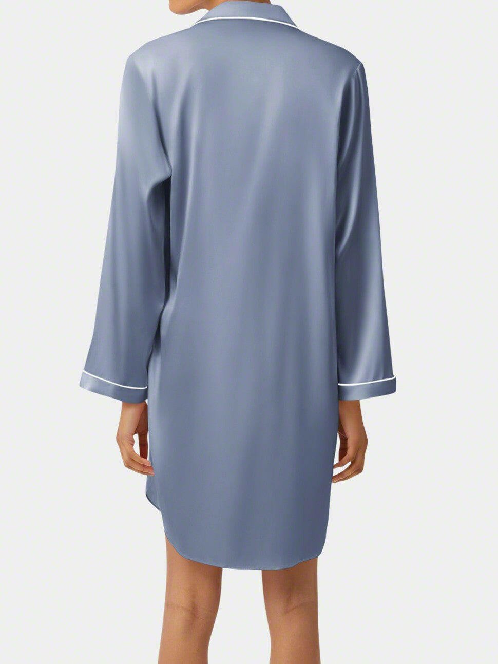 Nightshirt Modern Collar (Aqua) - Bella Babe by SK