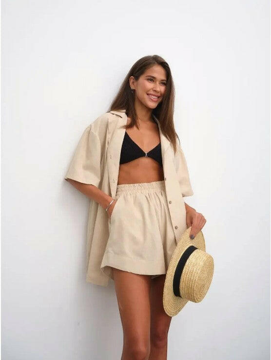 Oversize Coord set in Soft Cotton Poplin - Bella Babe by SK