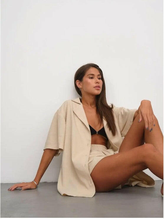 Oversize Coord set in Soft Cotton Poplin - Bella Babe by SK