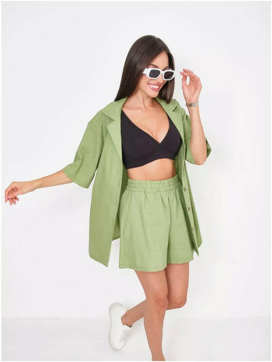 Oversize Coord set in Soft Cotton Poplin - Bella Babe by SK