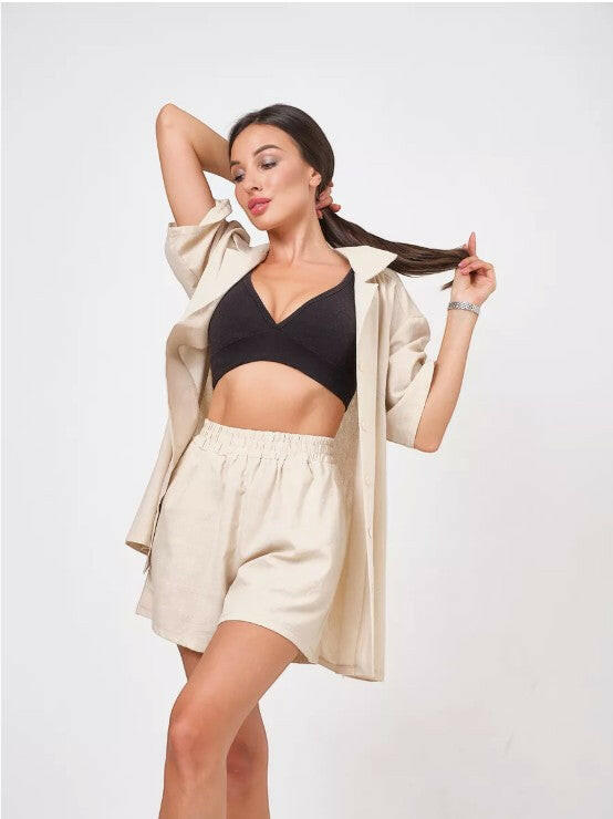 Oversize Coord set in Soft Cotton Poplin - Bella Babe by SK